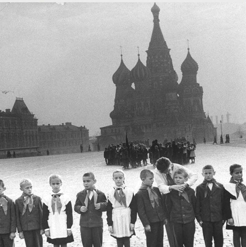 Красная площадь Москва вступление в пионеры, 1961 год.