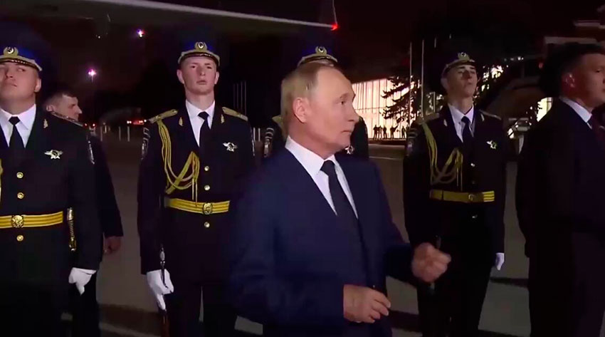 Путин, Бортников, Нарышкин и Белоусов прибыли в аэропорт...