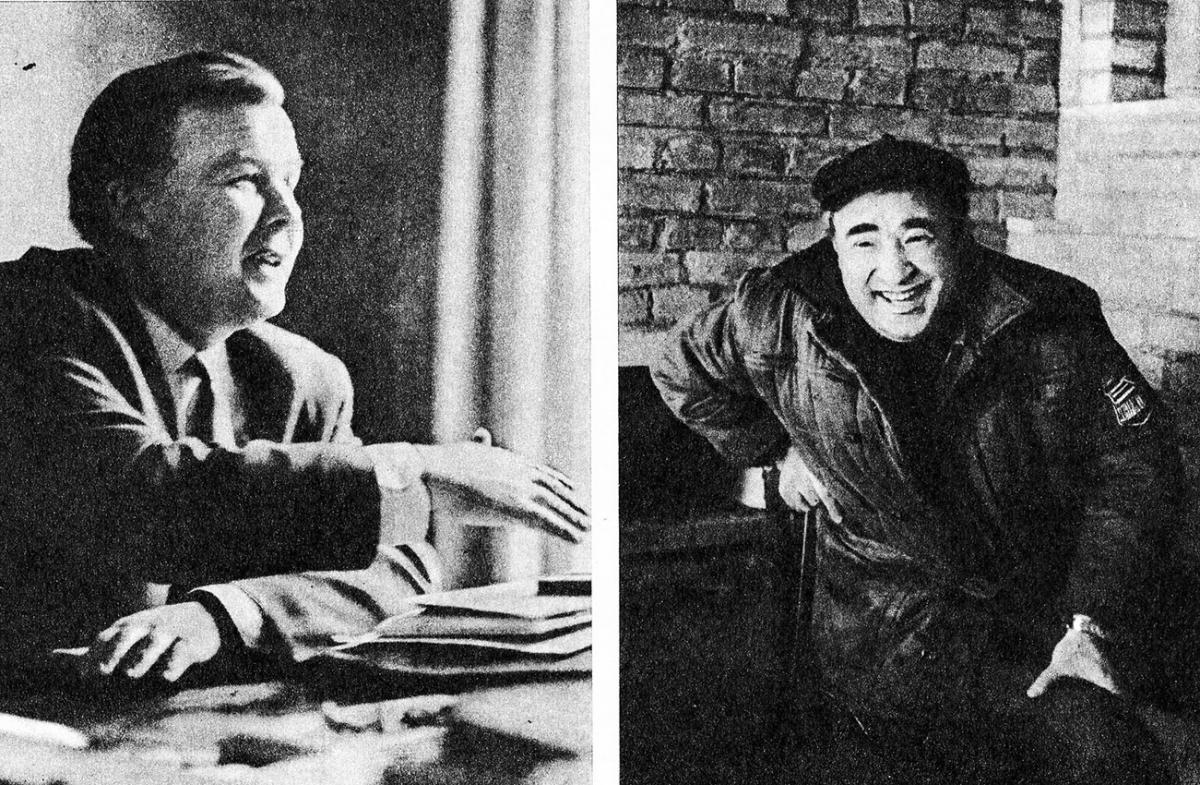Портрет: Александра Твардовского и Нодара Думбадзе.