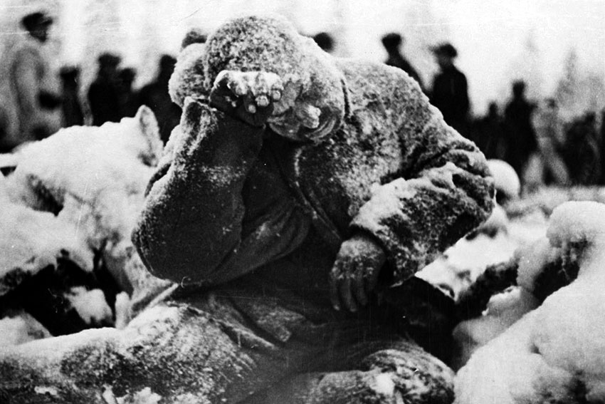 Замерзший красноармеец, Финляндия, 1940 год.