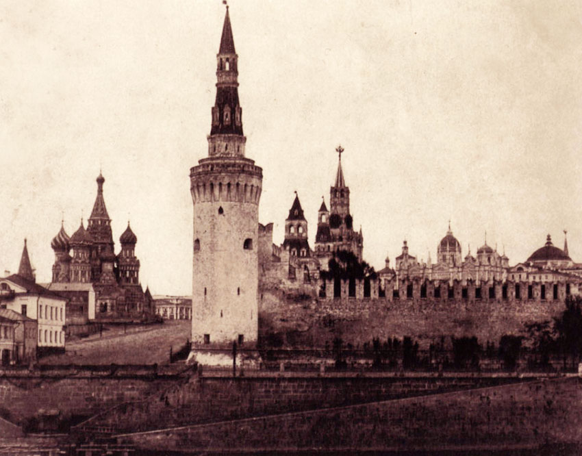 Кремлёвские стены, Москва, 1852 год Кремлёвские стены, Москва, 1852 год