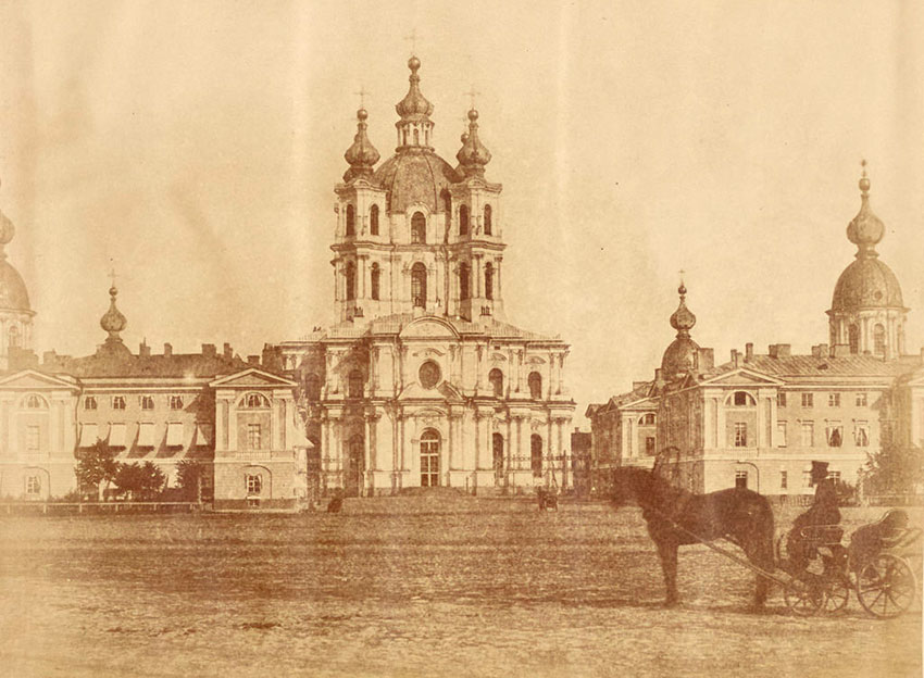 Смольный монастырь, 1852 год. Смольный монастырь, 1852 год.