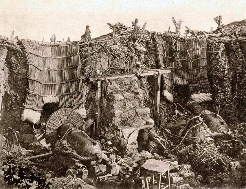 Севастопольская батарея, 1855 год. Севастопольская батарея, 1855 год.
