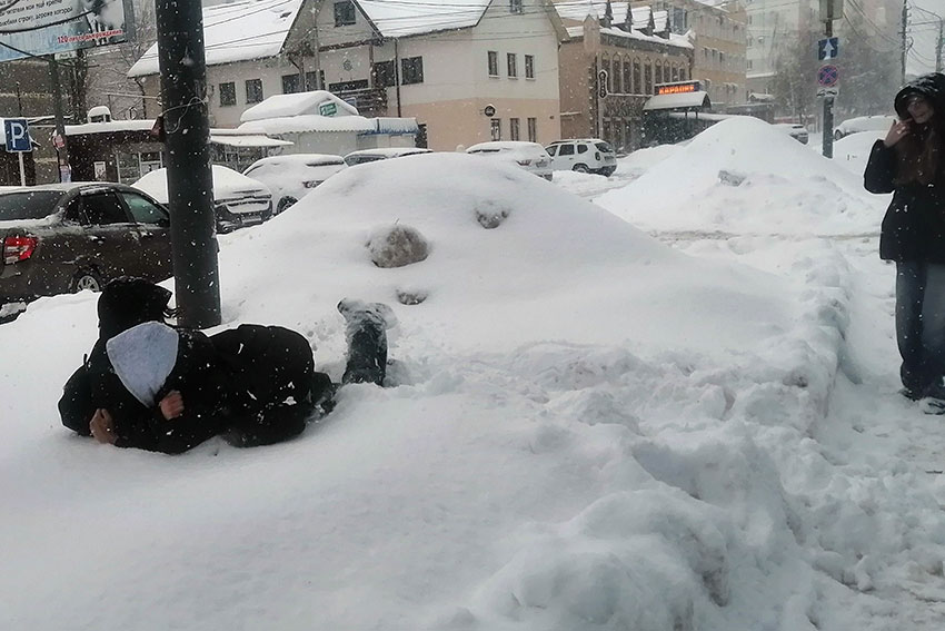 Борьба в снегу