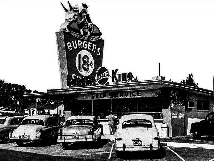 Первый Burger King, 1954 год. Первый Burger King, 1954 год.