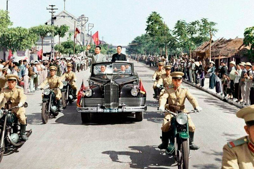 Президент Северной Кореи Ким Ир Сен посещает Вьетнам, 1958...
