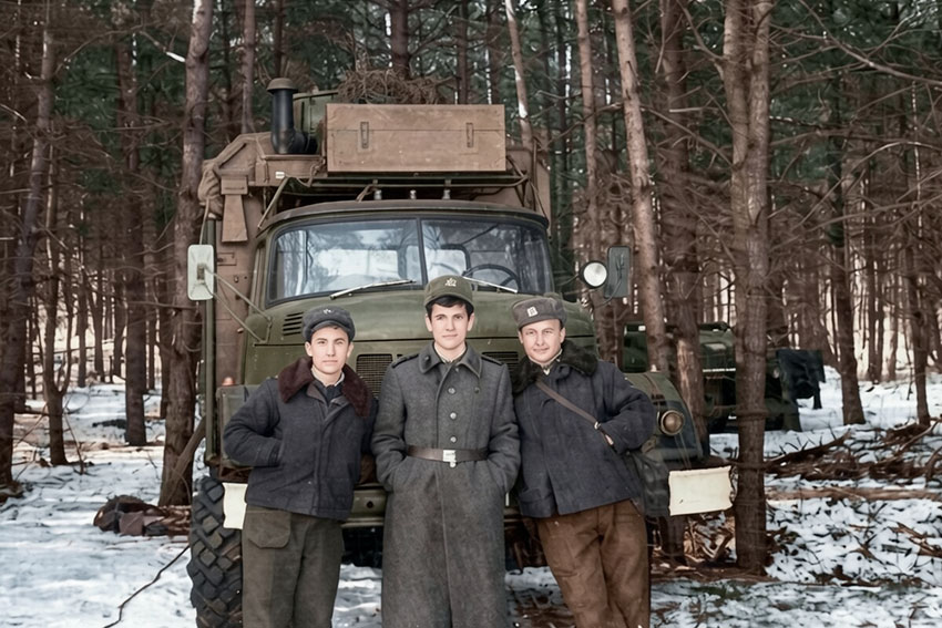 Зимний выход военной техники
