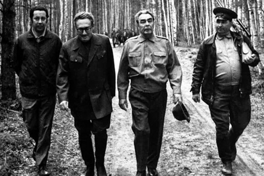 Брежнев и Киссинджер на охоте, 1974 год.