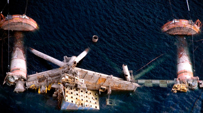 Крушение нефтяной платформы в Норвегии, 1980 год.