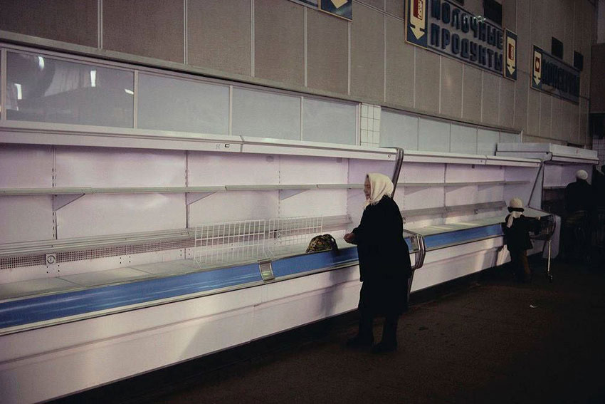 Изобилие в продуктовых магазинах, СССР, 1990 год.