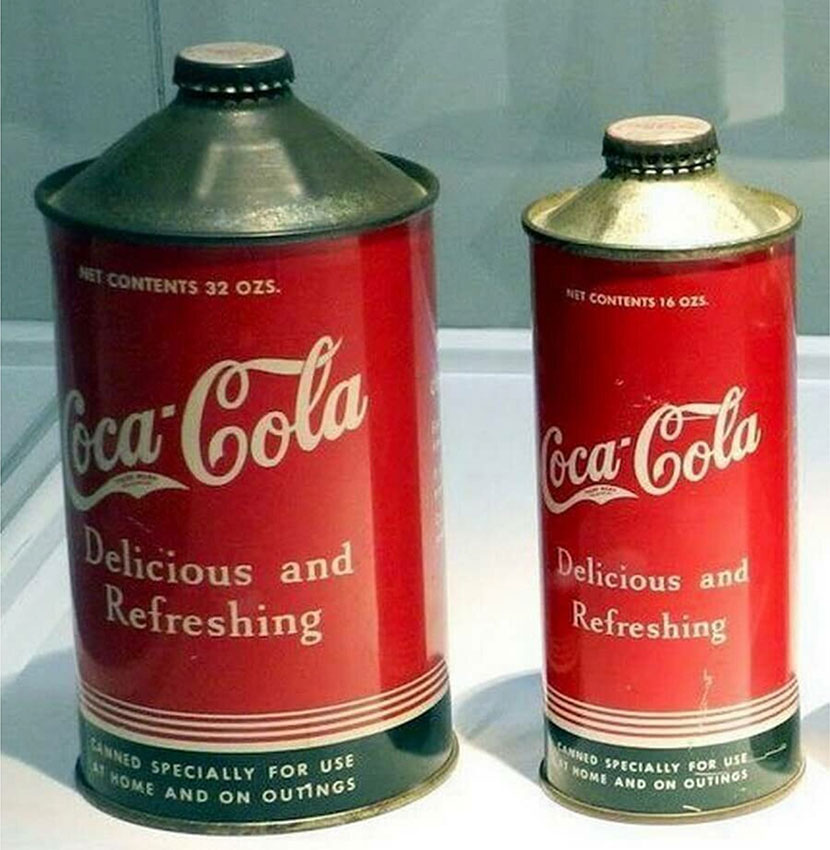Coca-Cola в жестяных банках. 1936 год.