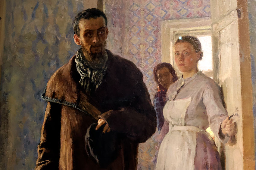 Фрагмент картины "Нн ждали".